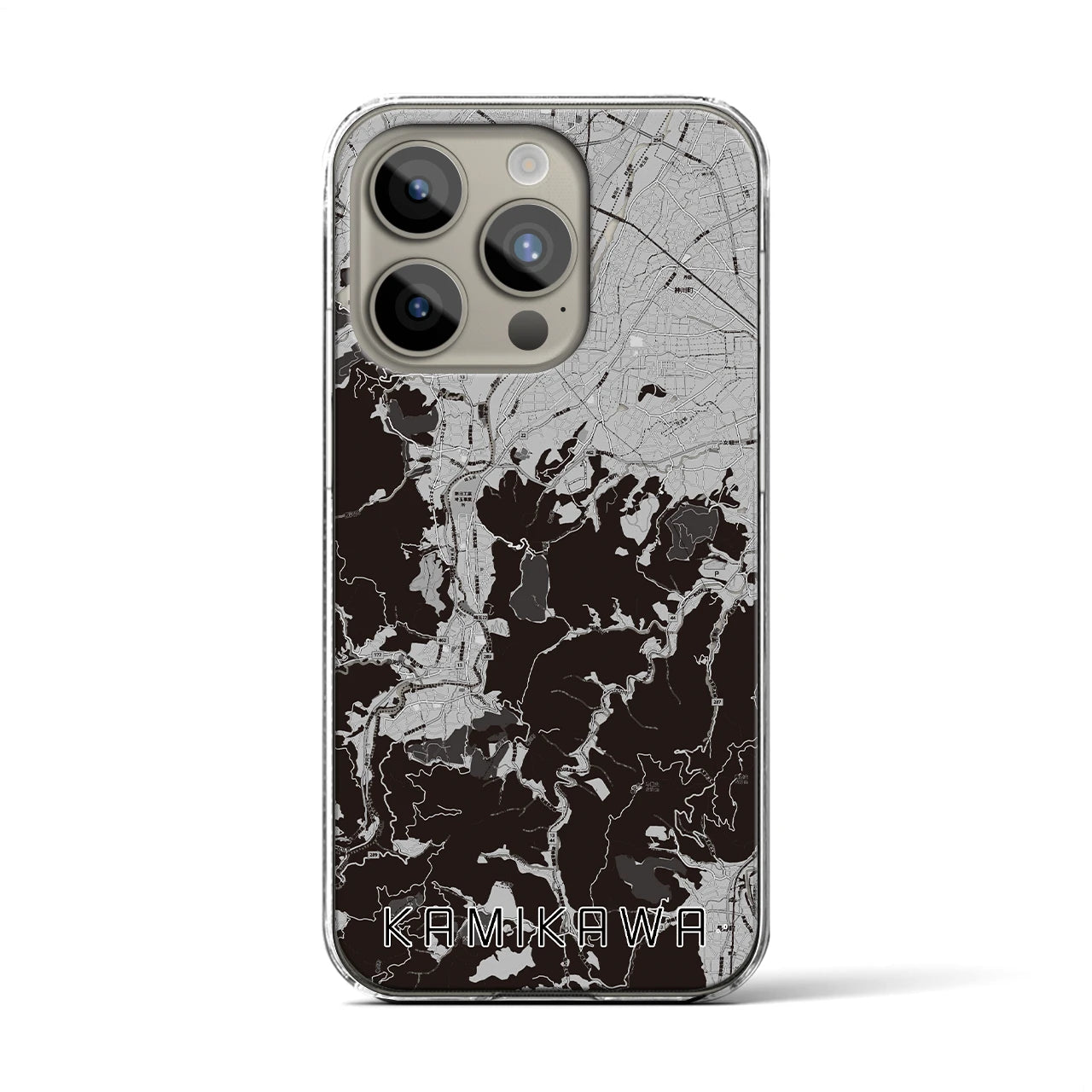 【神川(埼玉県)】地図柄iPhoneケース(クリアタイプ)