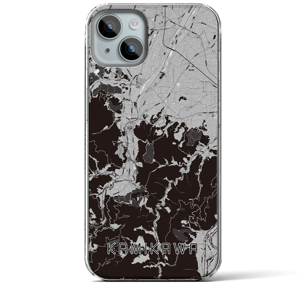 【神川(埼玉県)】地図柄iPhoneケース(クリアタイプ)