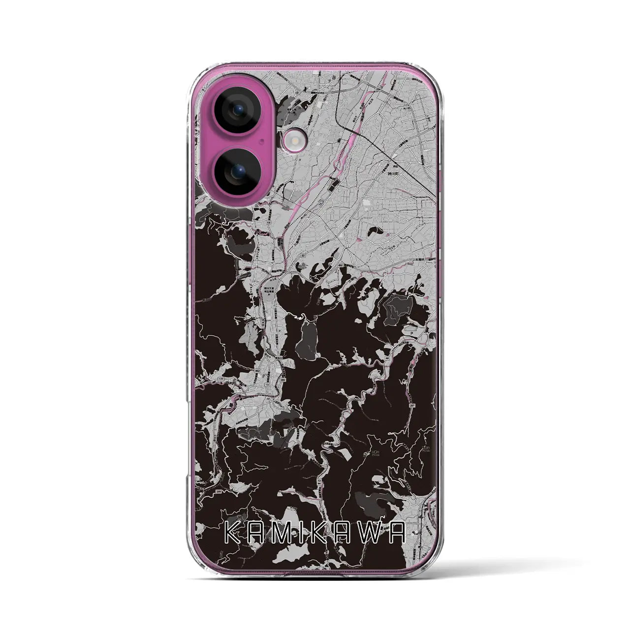 【神川(埼玉県)】地図柄iPhoneケース(クリアタイプ)