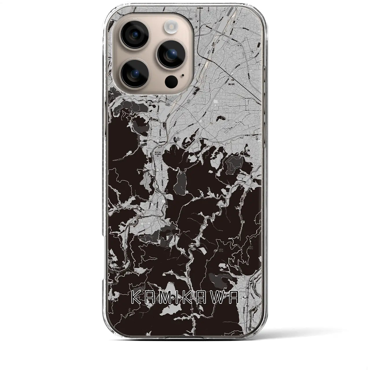 【神川(埼玉県)】地図柄iPhoneケース(クリアタイプ)