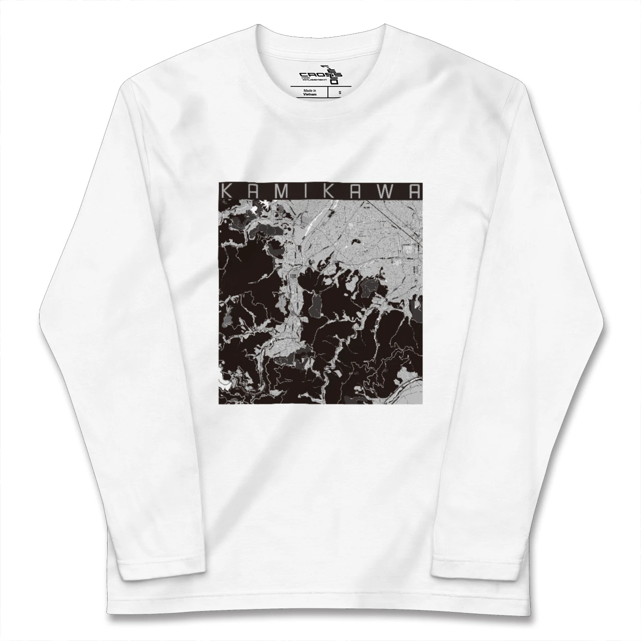 【神川(埼玉県)】地図柄ロングスリーブTシャツ