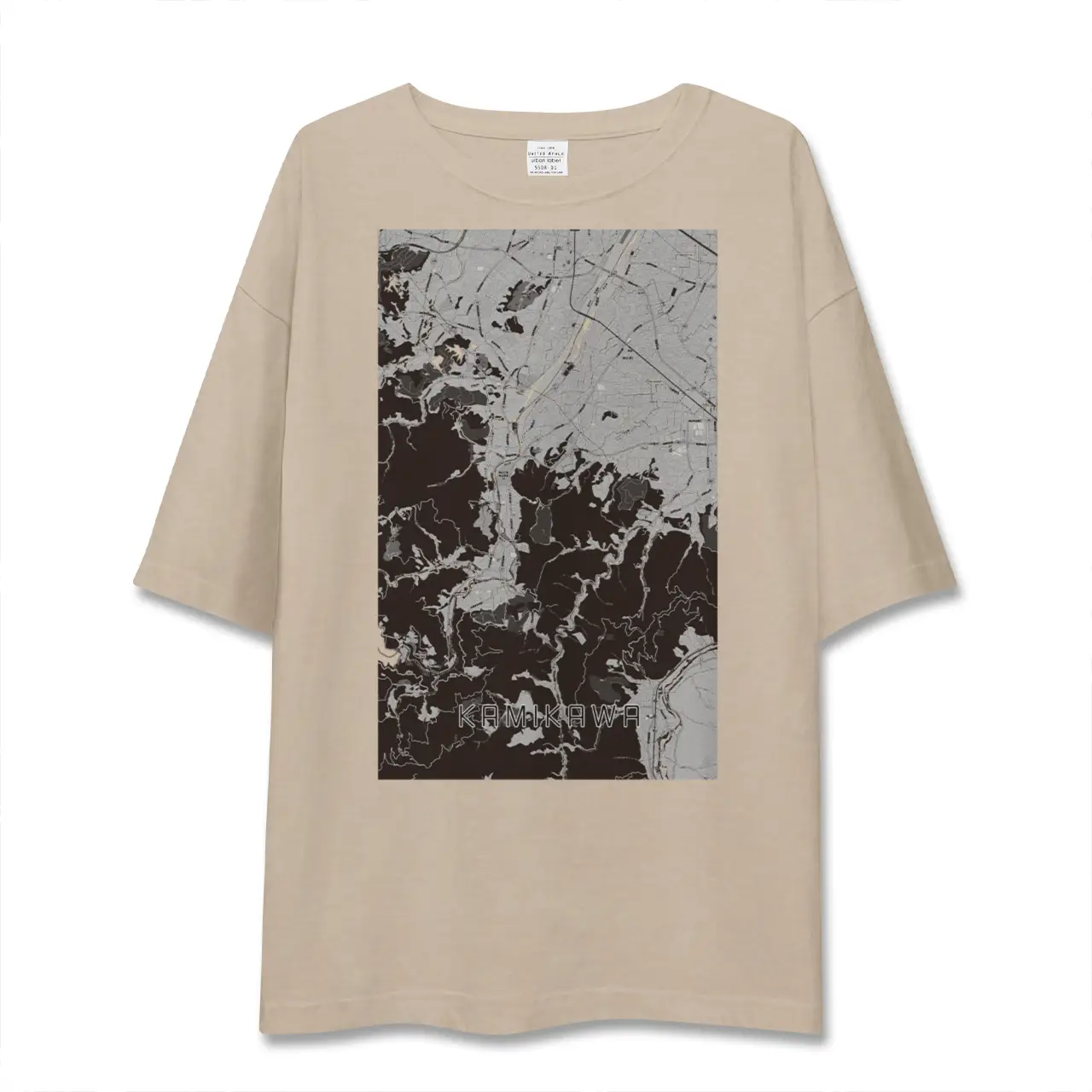 【神川(埼玉県)】地図柄ビッグシルエットTシャツ