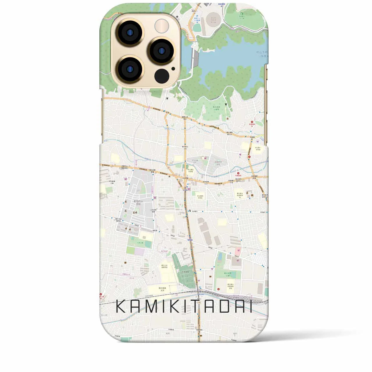 【上北台(東京都)】地図柄iPhoneケース(バックカバータイプ)