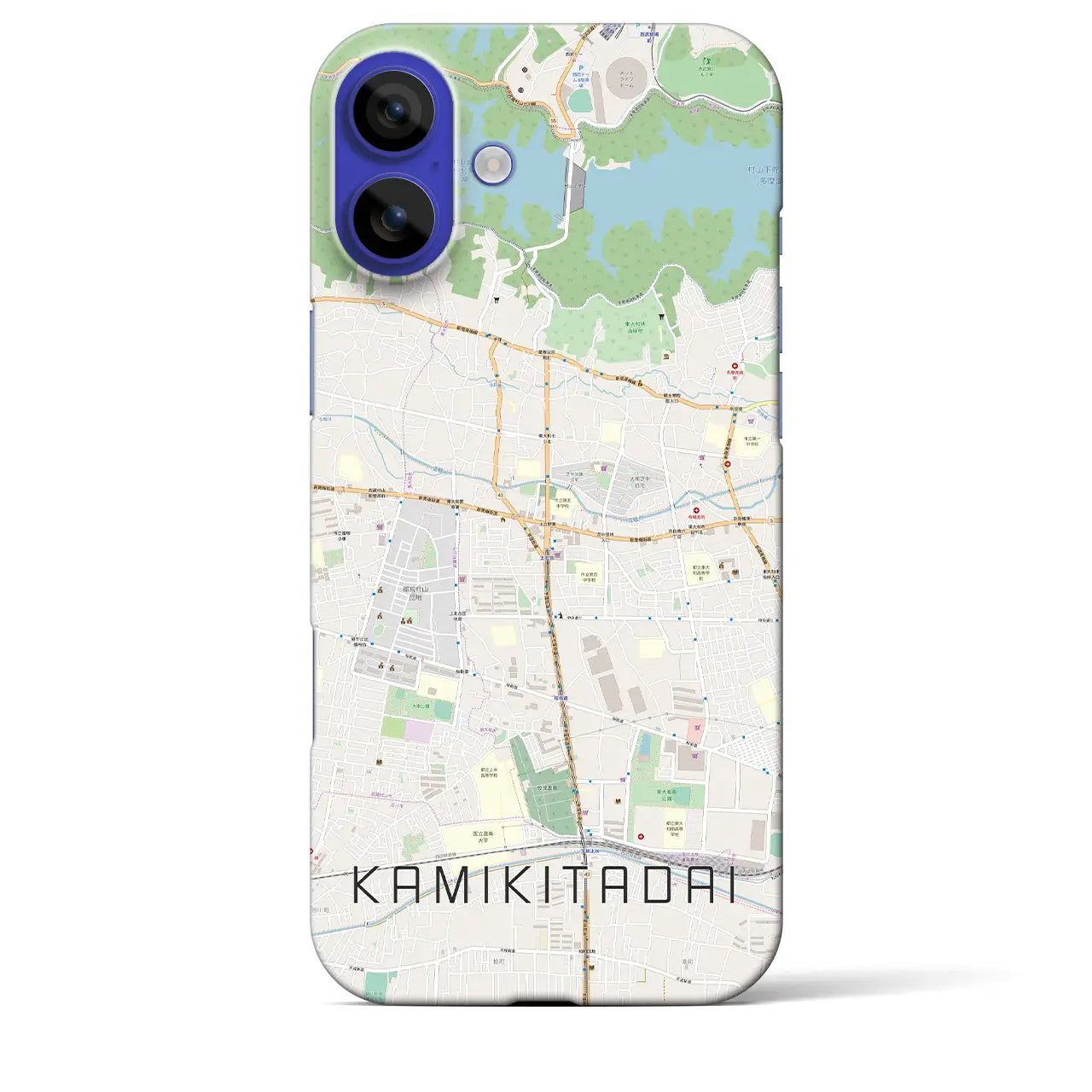 【上北台(東京都)】地図柄iPhoneケース(バックカバータイプ)ナチュラル・iPhone 16 Pro Max 用