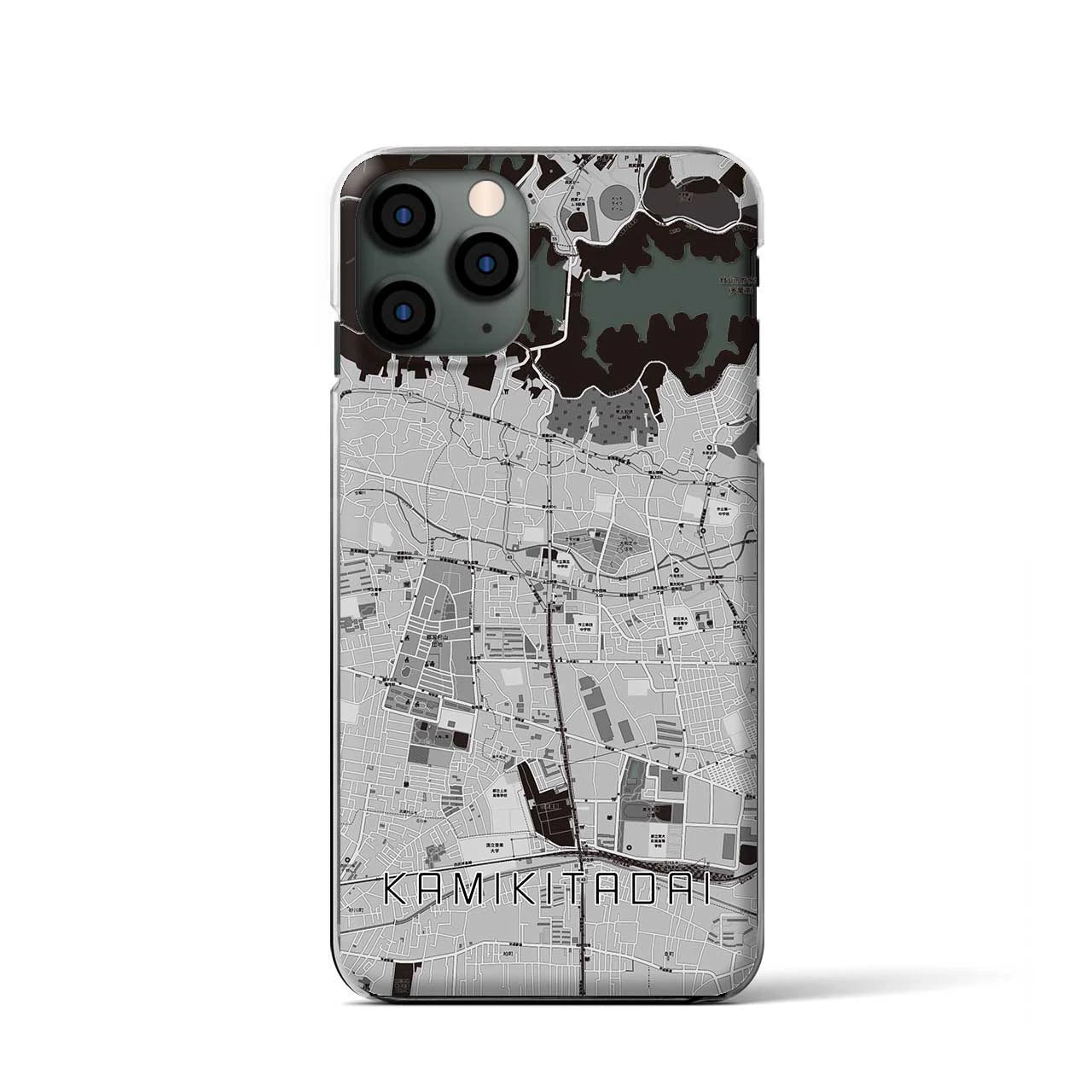 【上北台(東京都)】地図柄iPhoneケース(クリアタイプ)