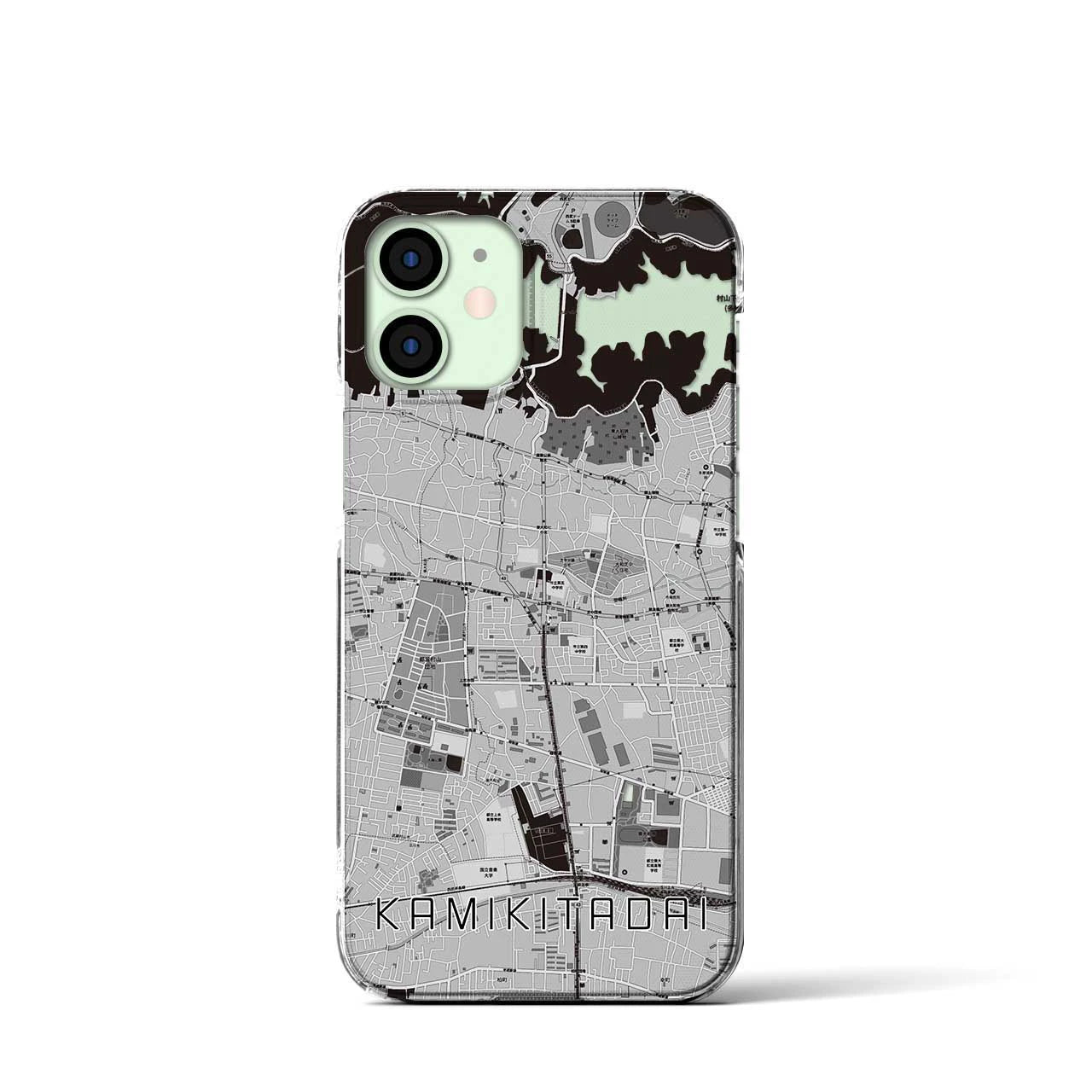 【上北台(東京都)】地図柄iPhoneケース(クリアタイプ)