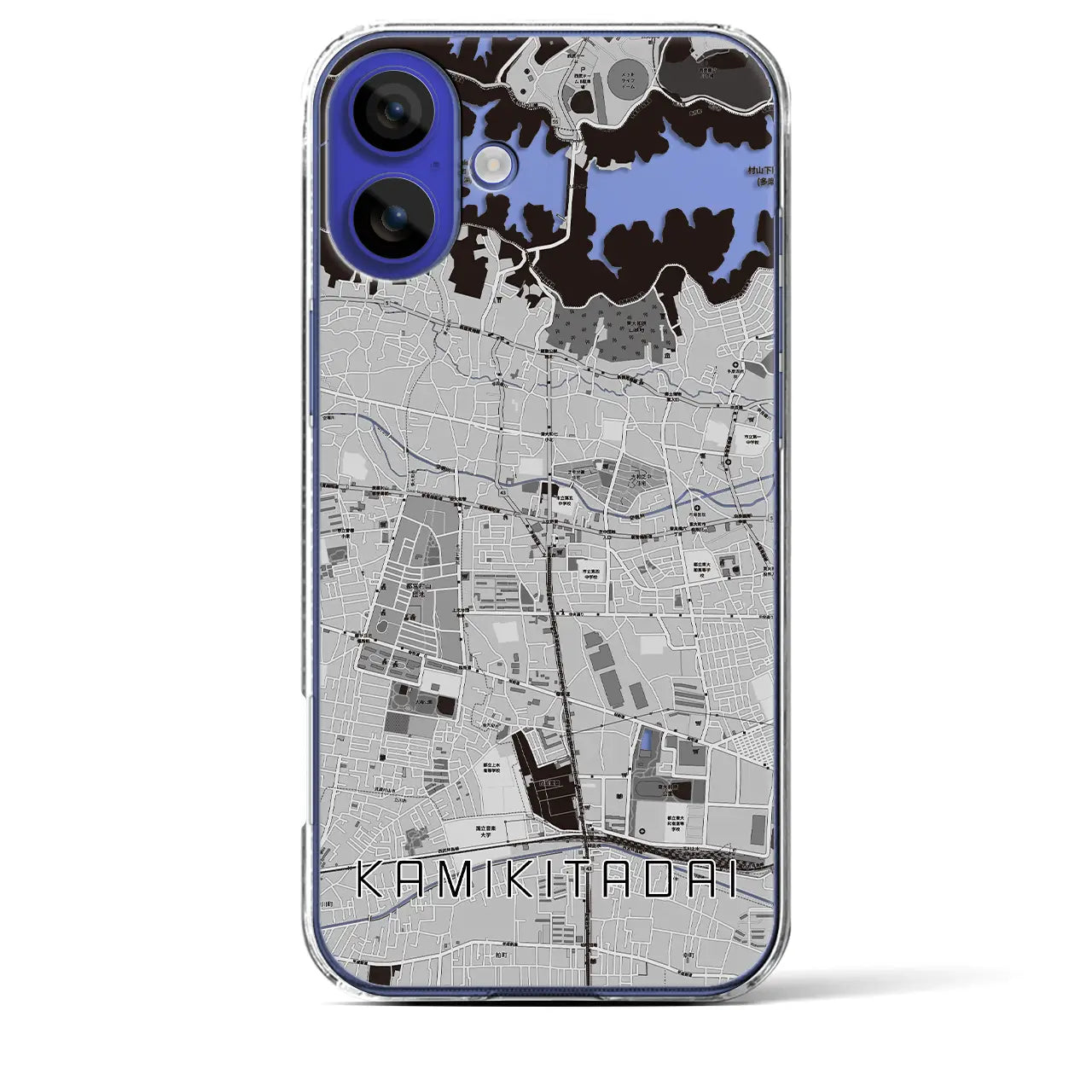 【上北台(東京都)】地図柄iPhoneケース(クリアタイプ)