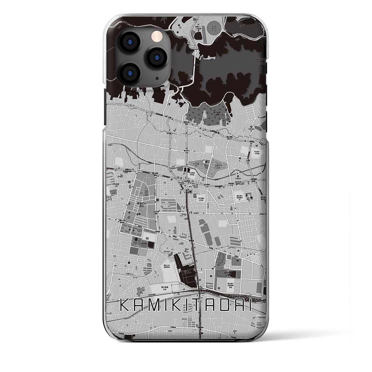 【上北台(東京都)】地図柄iPhoneケース(クリアタイプ)