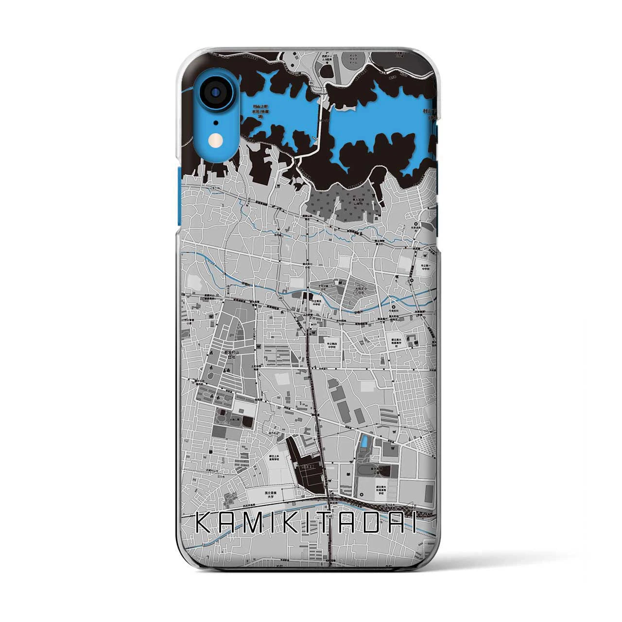 【上北台(東京都)】地図柄iPhoneケース(クリアタイプ)