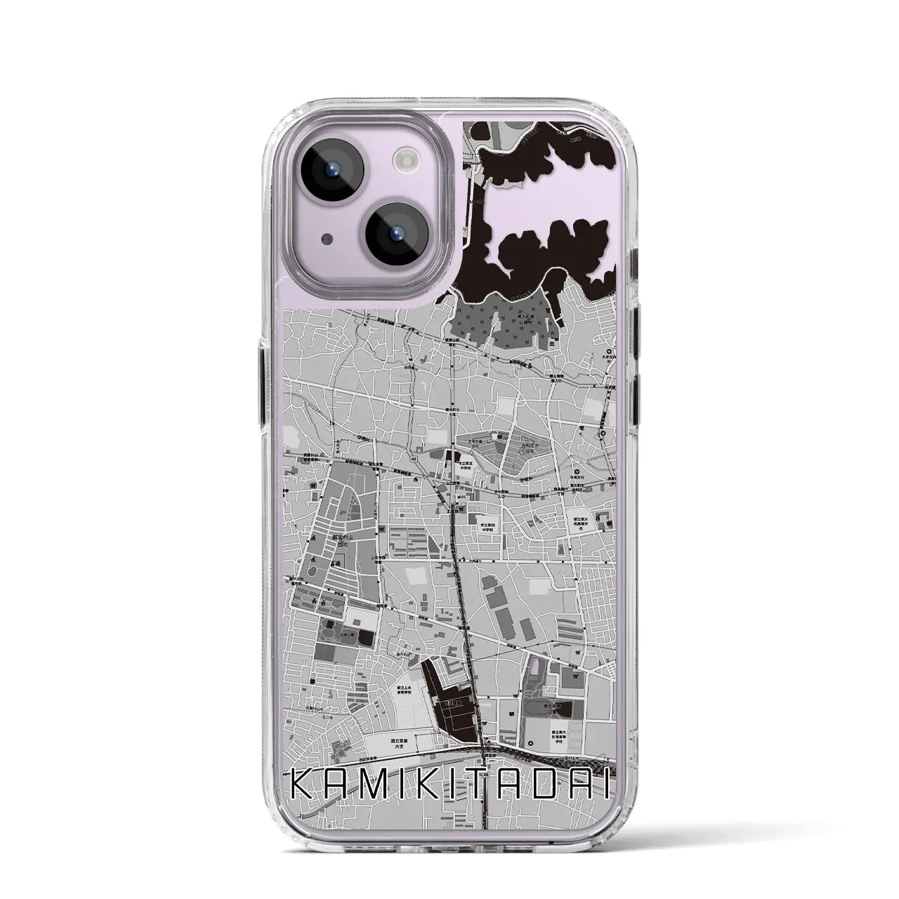 【上北台(東京都)】地図柄iPhoneケース(MagSafeタイプ)