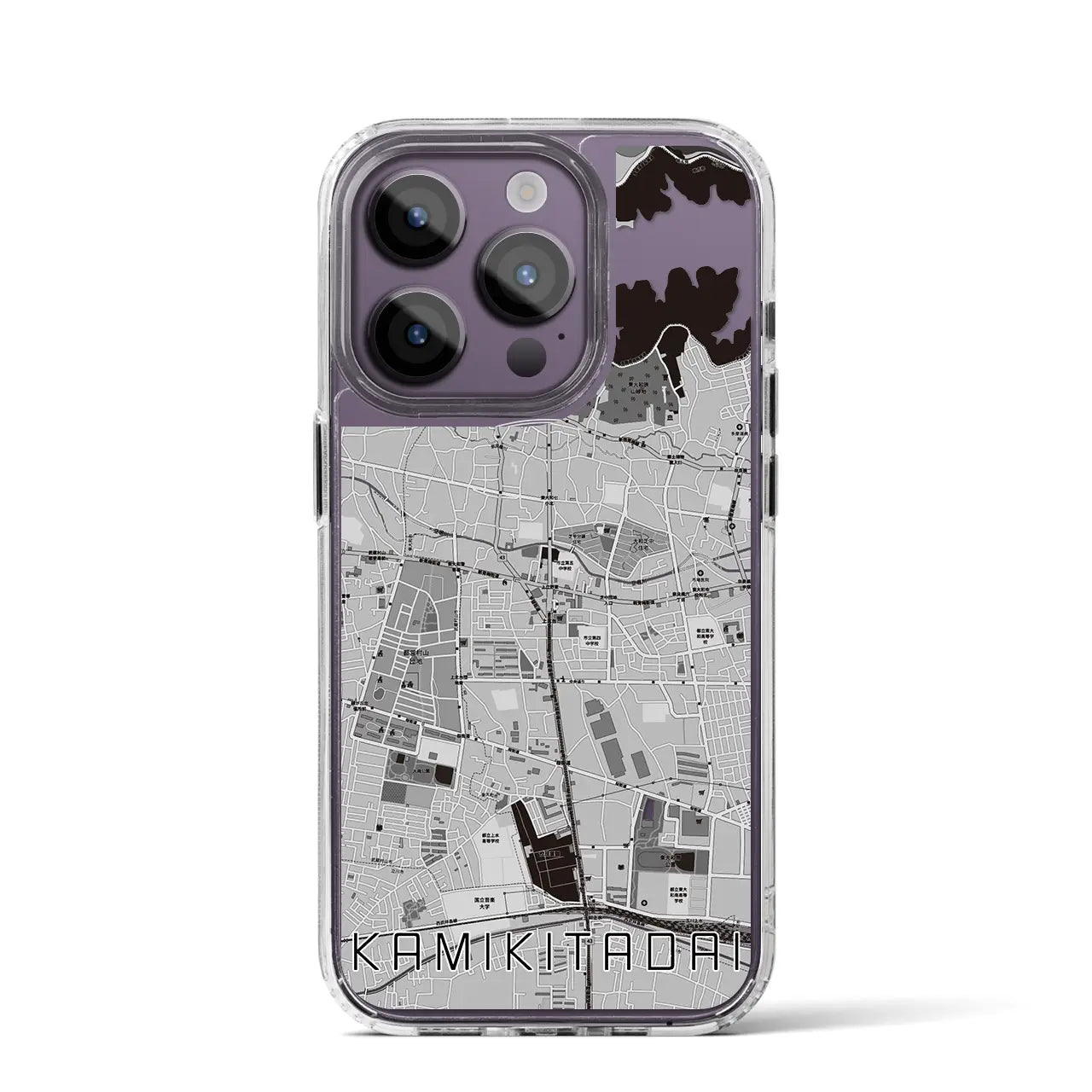 【上北台(東京都)】地図柄iPhoneケース(MagSafeタイプ)