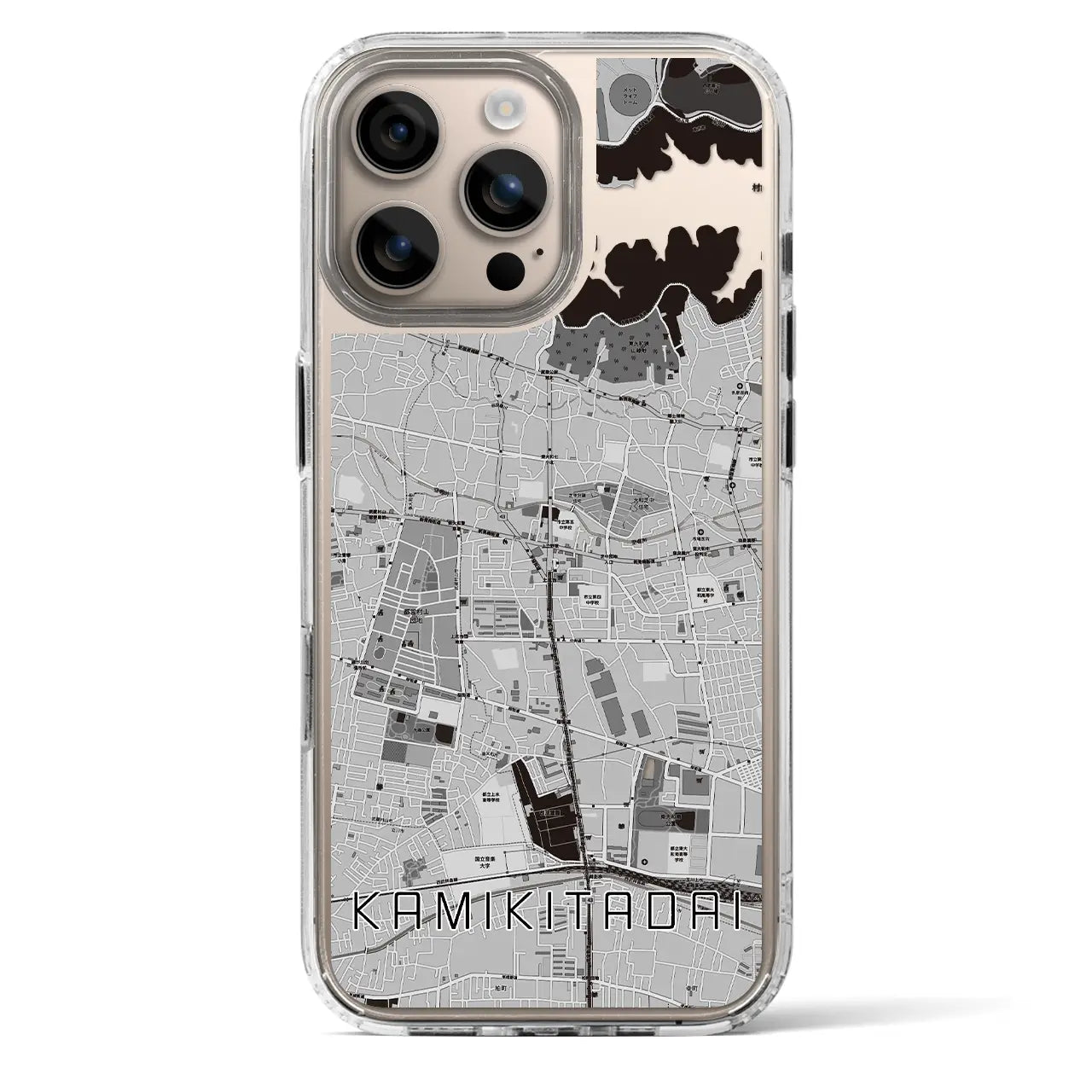 【上北台(東京都)】地図柄iPhoneケース(MagSafeタイプ)