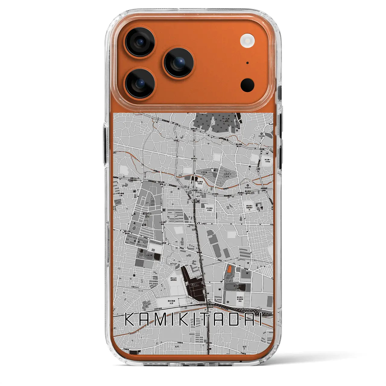 【上北台(東京都)】地図柄iPhoneケース(MagSafeタイプ)