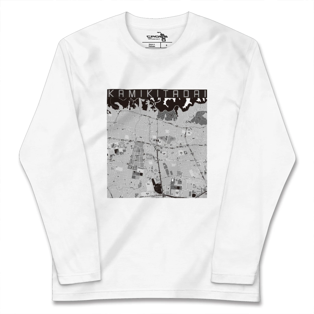 【上北台(東京都)】地図柄ロングスリーブTシャツ