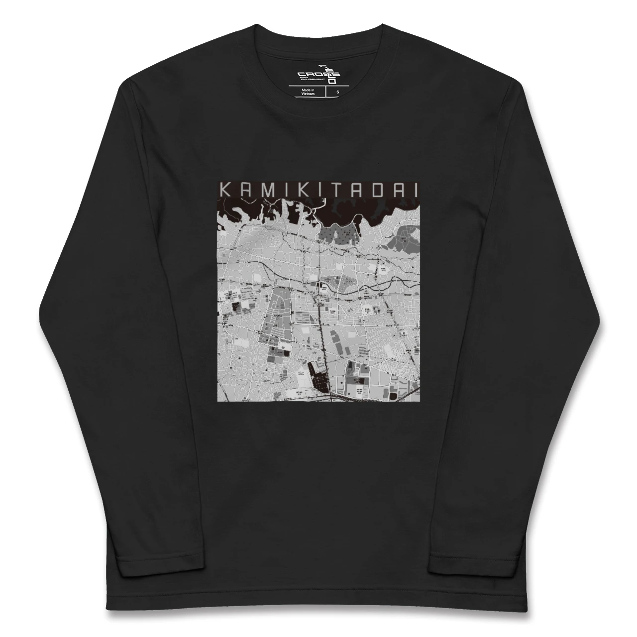 【上北台(東京都)】地図柄ロングスリーブTシャツ