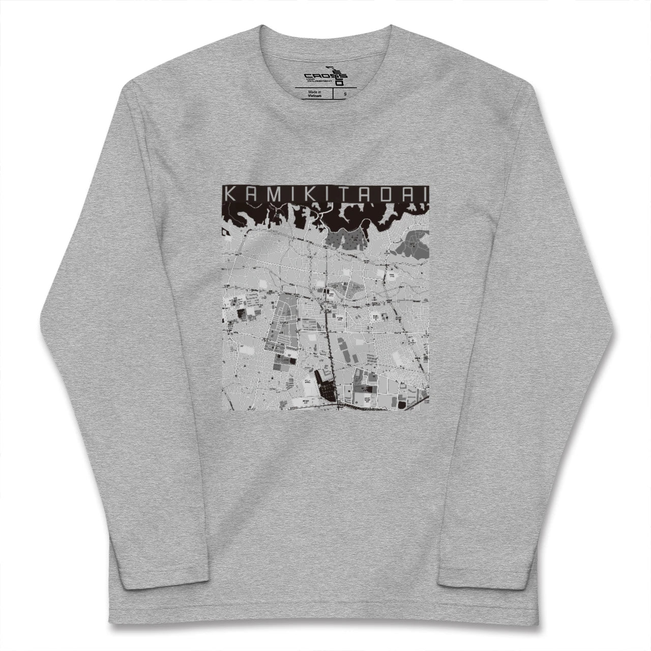 【上北台(東京都)】地図柄ロングスリーブTシャツ