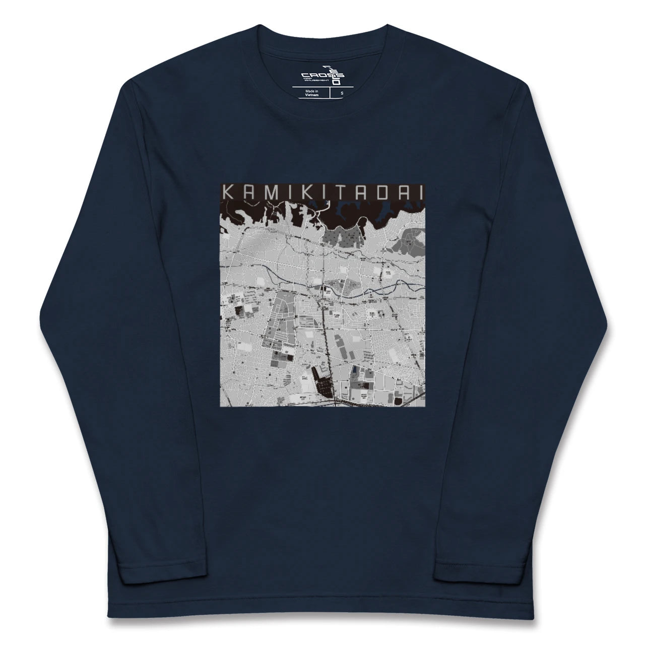 【上北台(東京都)】地図柄ロングスリーブTシャツ