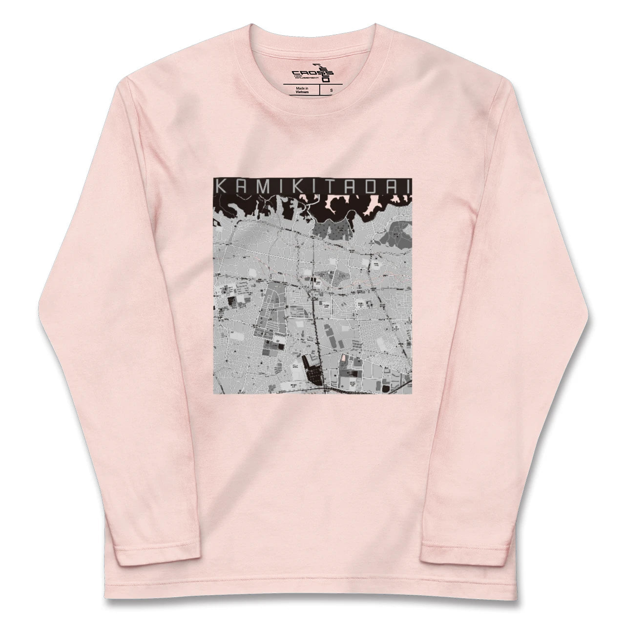 【上北台(東京都)】地図柄ロングスリーブTシャツ