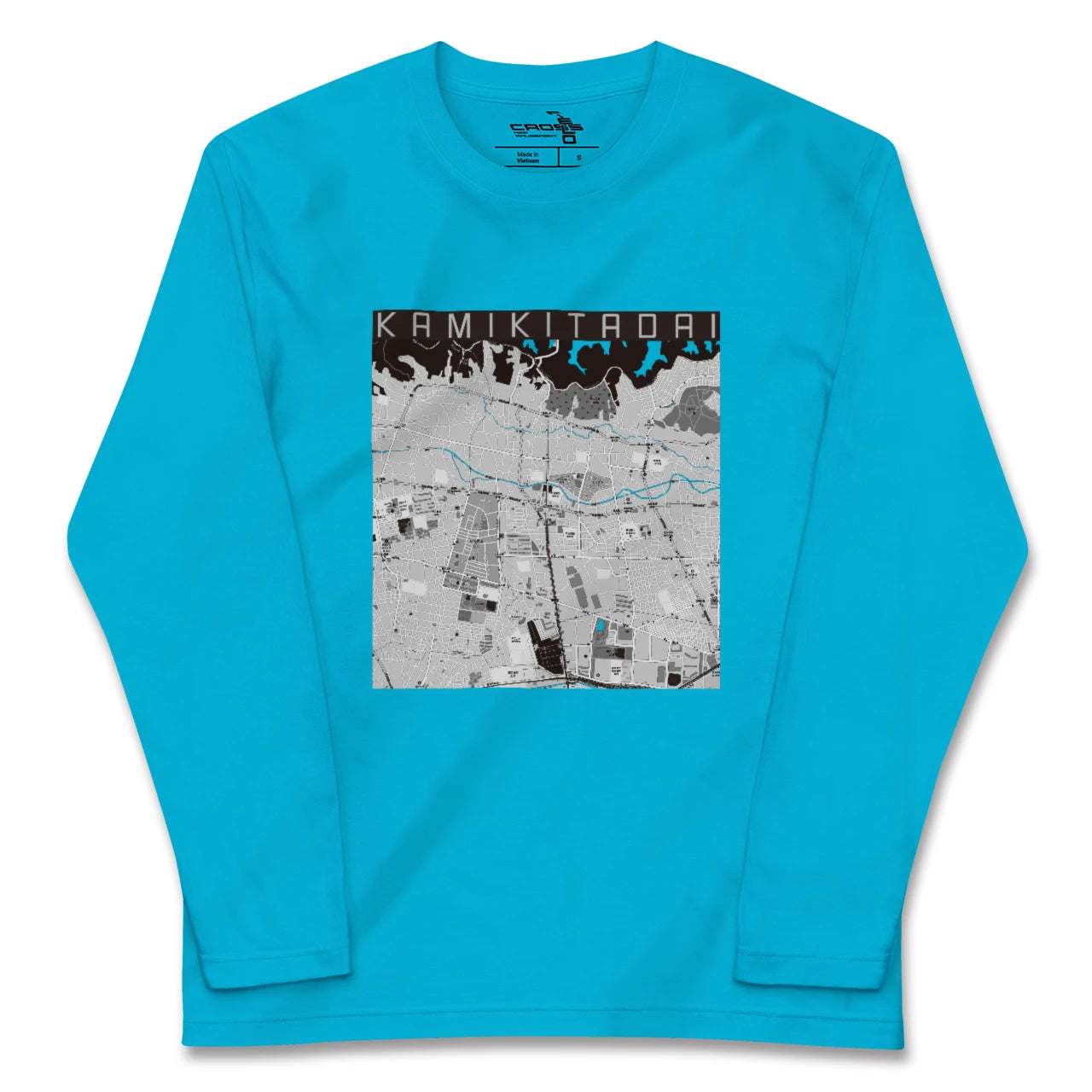 【上北台(東京都)】地図柄ロングスリーブTシャツ