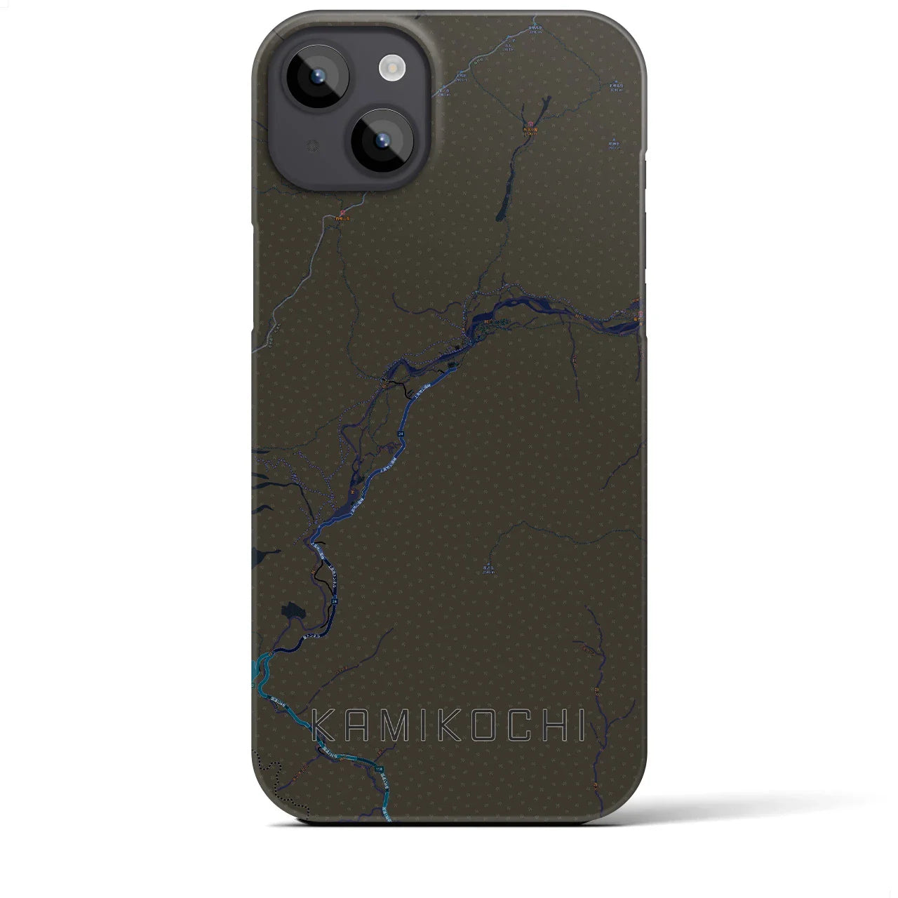 【上高地(長野県)】地図柄iPhoneケース(バックカバータイプ)