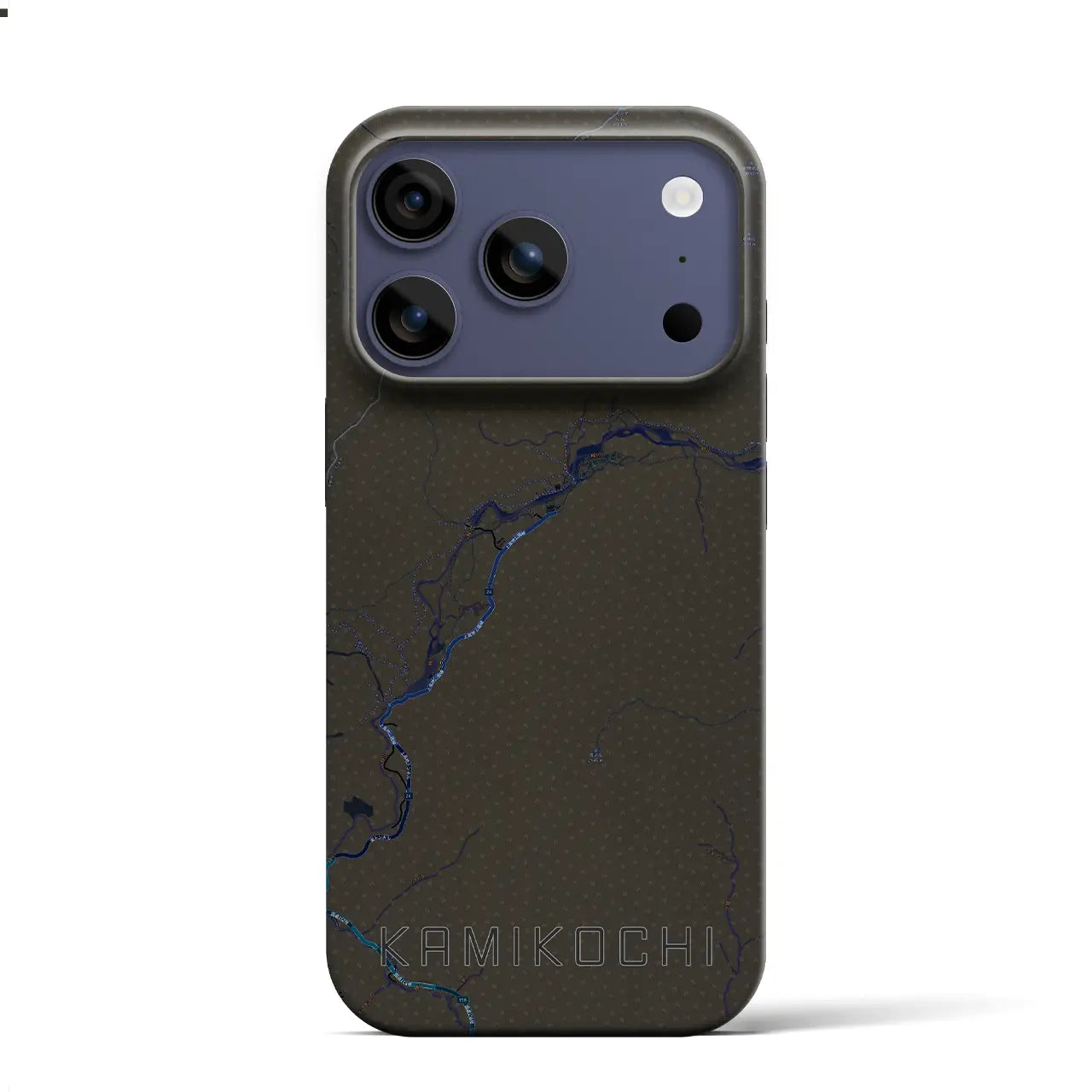 【上高地(長野県)】地図柄iPhoneケース(バックカバータイプ)