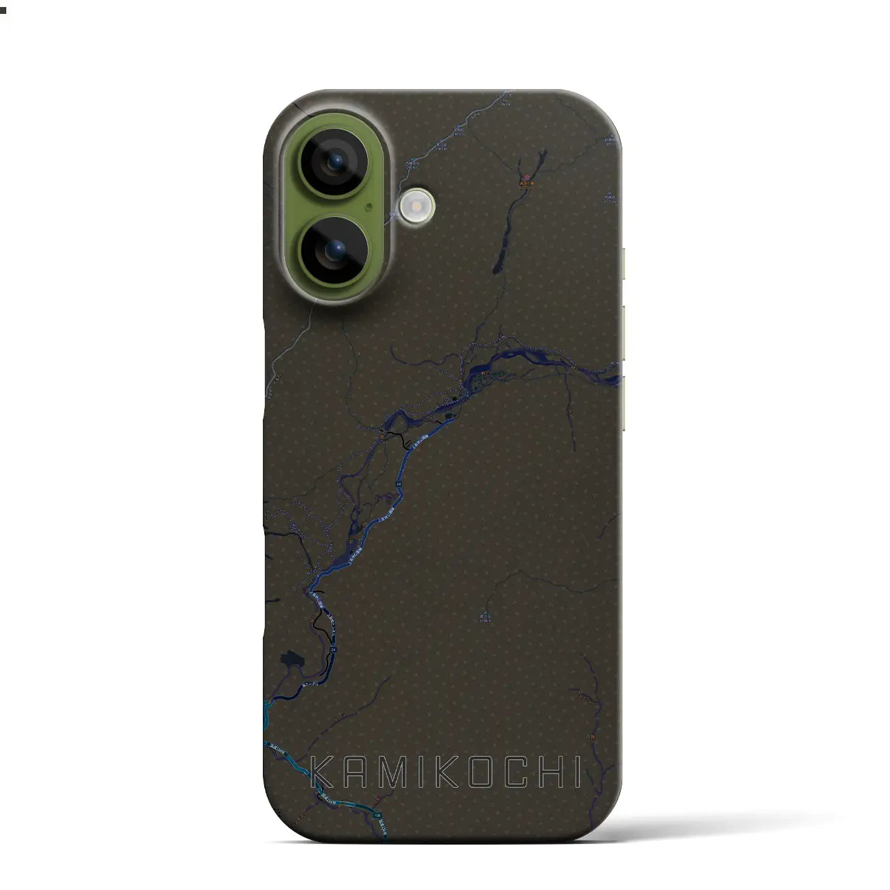 【上高地(長野県)】地図柄iPhoneケース(バックカバータイプ)