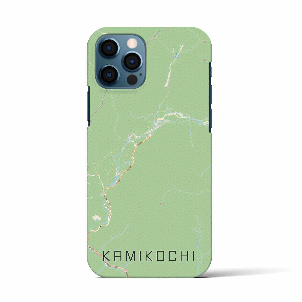 【上高地(長野県)】地図柄iPhoneケース(バックカバータイプ)