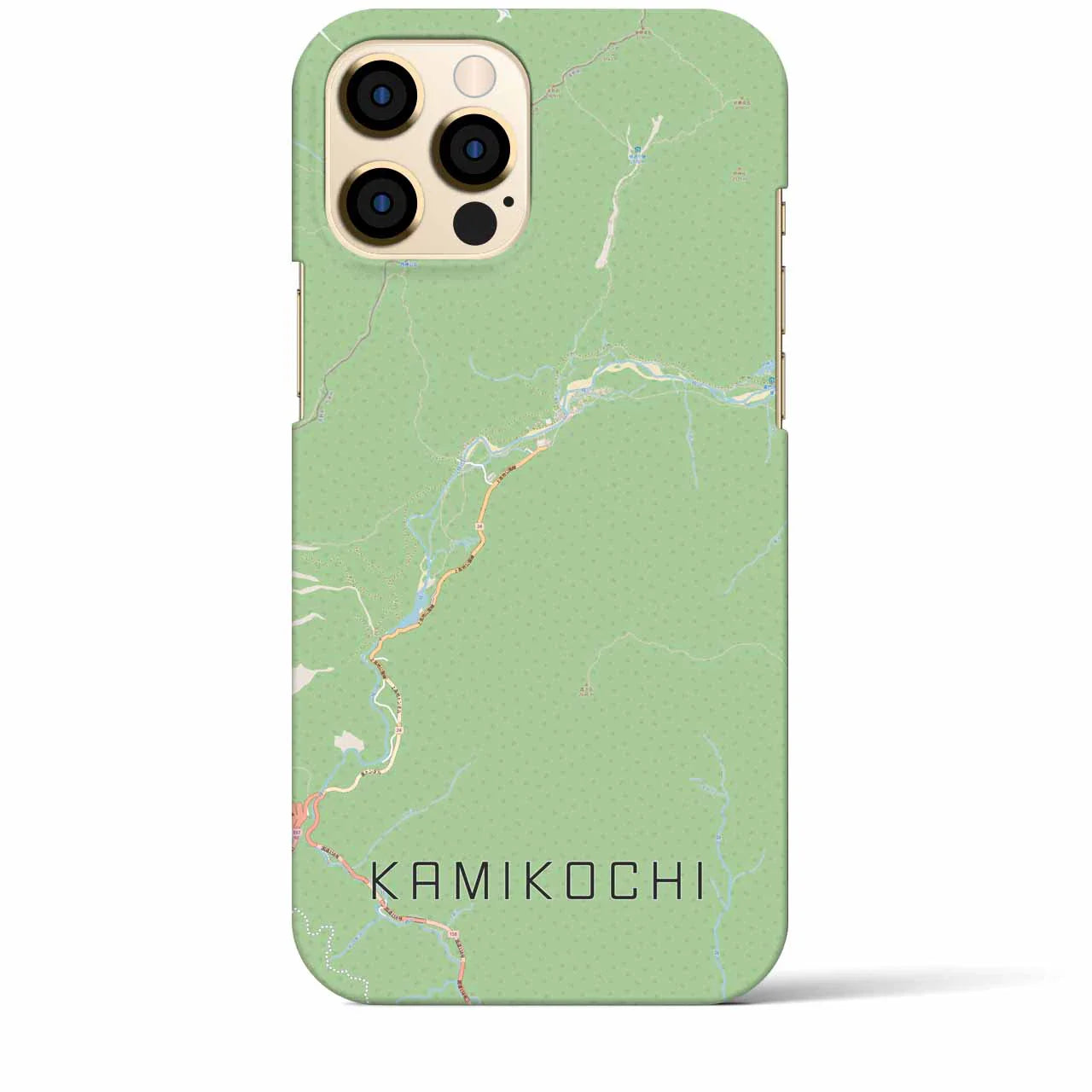 【上高地(長野県)】地図柄iPhoneケース(バックカバータイプ)