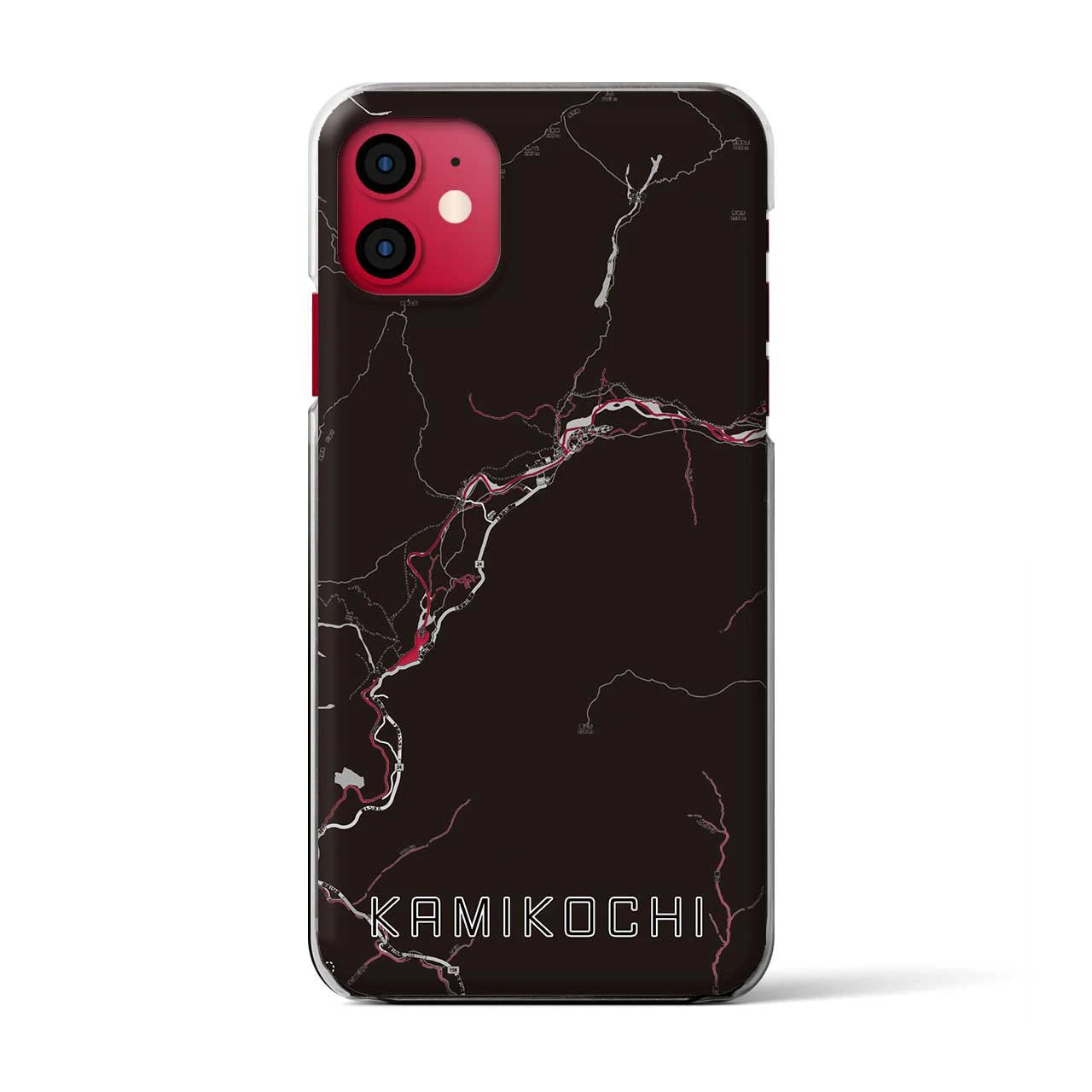 【上高地(長野県)】地図柄iPhoneケース(クリアタイプ)