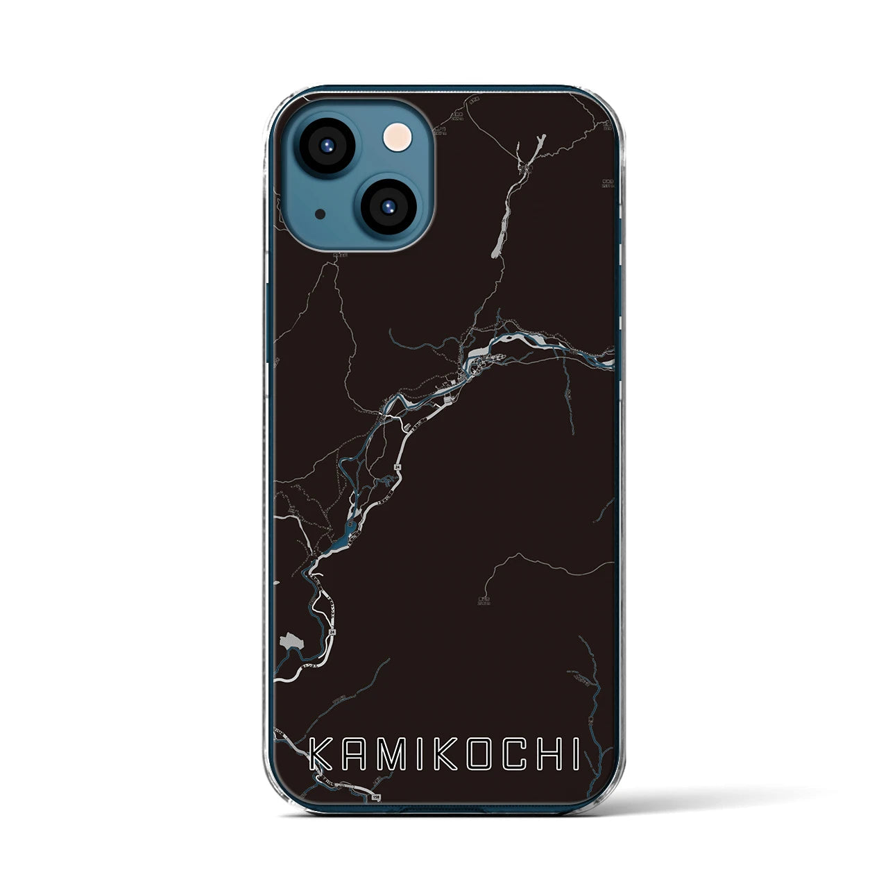 【上高地(長野県)】地図柄iPhoneケース(クリアタイプ)