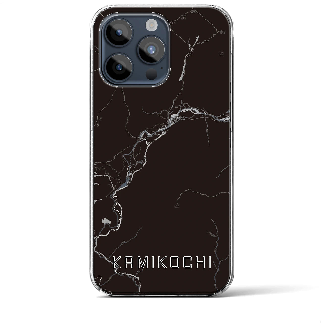 【上高地(長野県)】地図柄iPhoneケース(クリアタイプ)