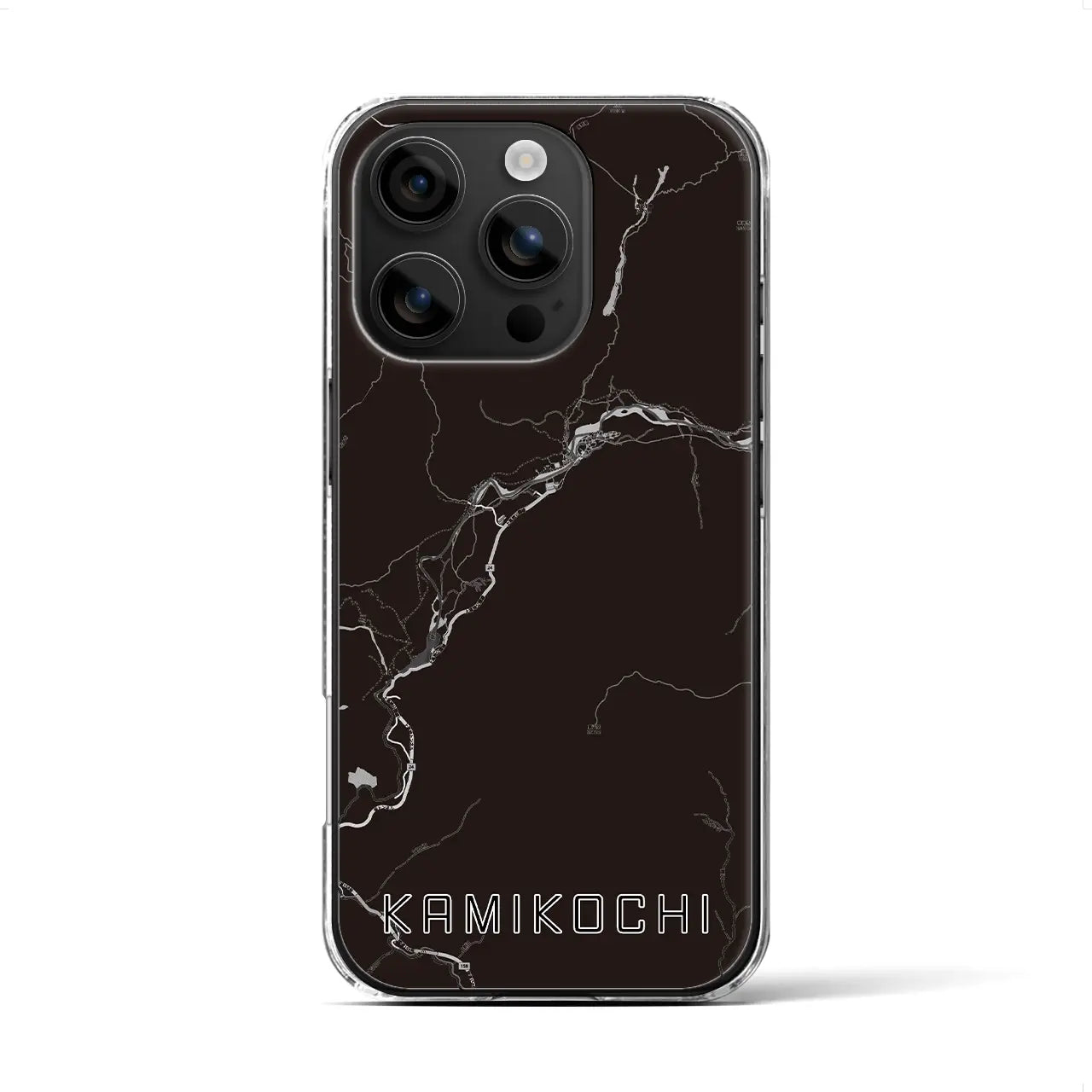 【上高地(長野県)】地図柄iPhoneケース(クリアタイプ)