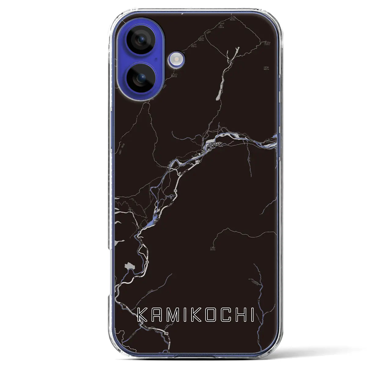 【上高地(長野県)】地図柄iPhoneケース(クリアタイプ)