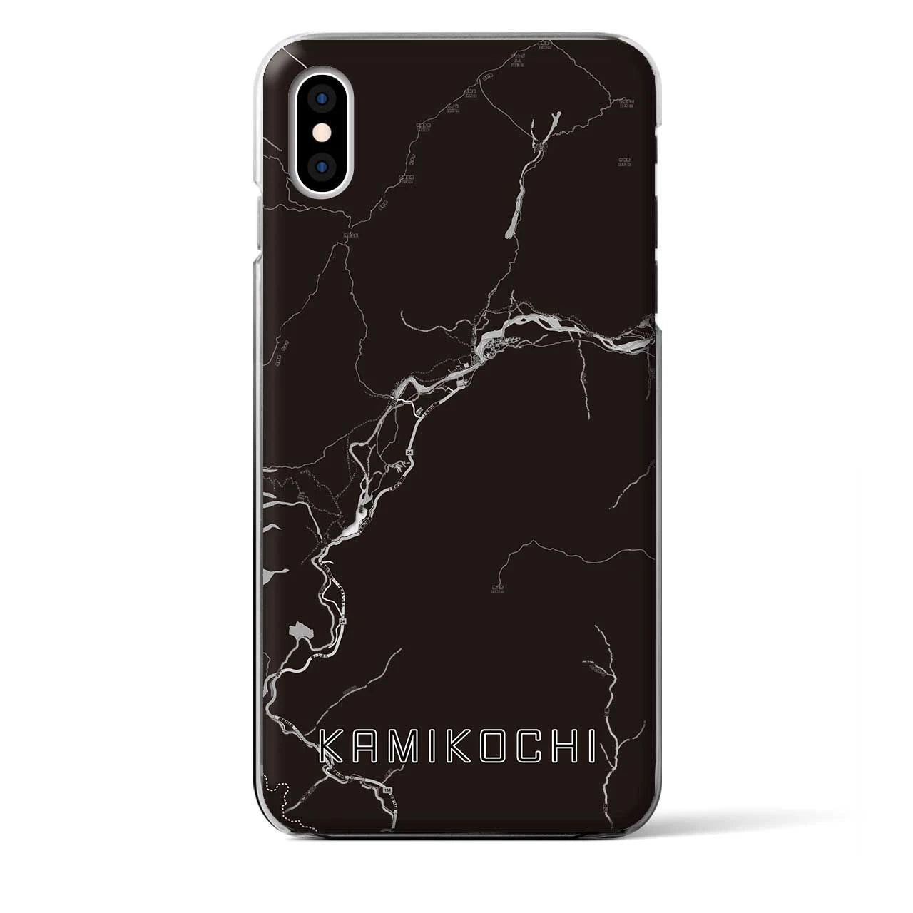 【上高地(長野県)】地図柄iPhoneケース(クリアタイプ)