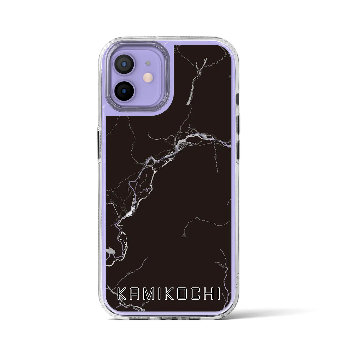 【上高地(長野県)】地図柄iPhoneケース(MagSafeタイプ)