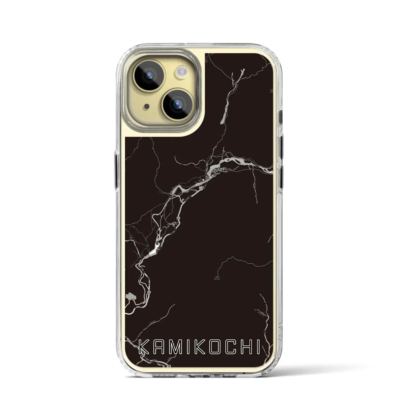 【上高地(長野県)】地図柄iPhoneケース(MagSafeタイプ)