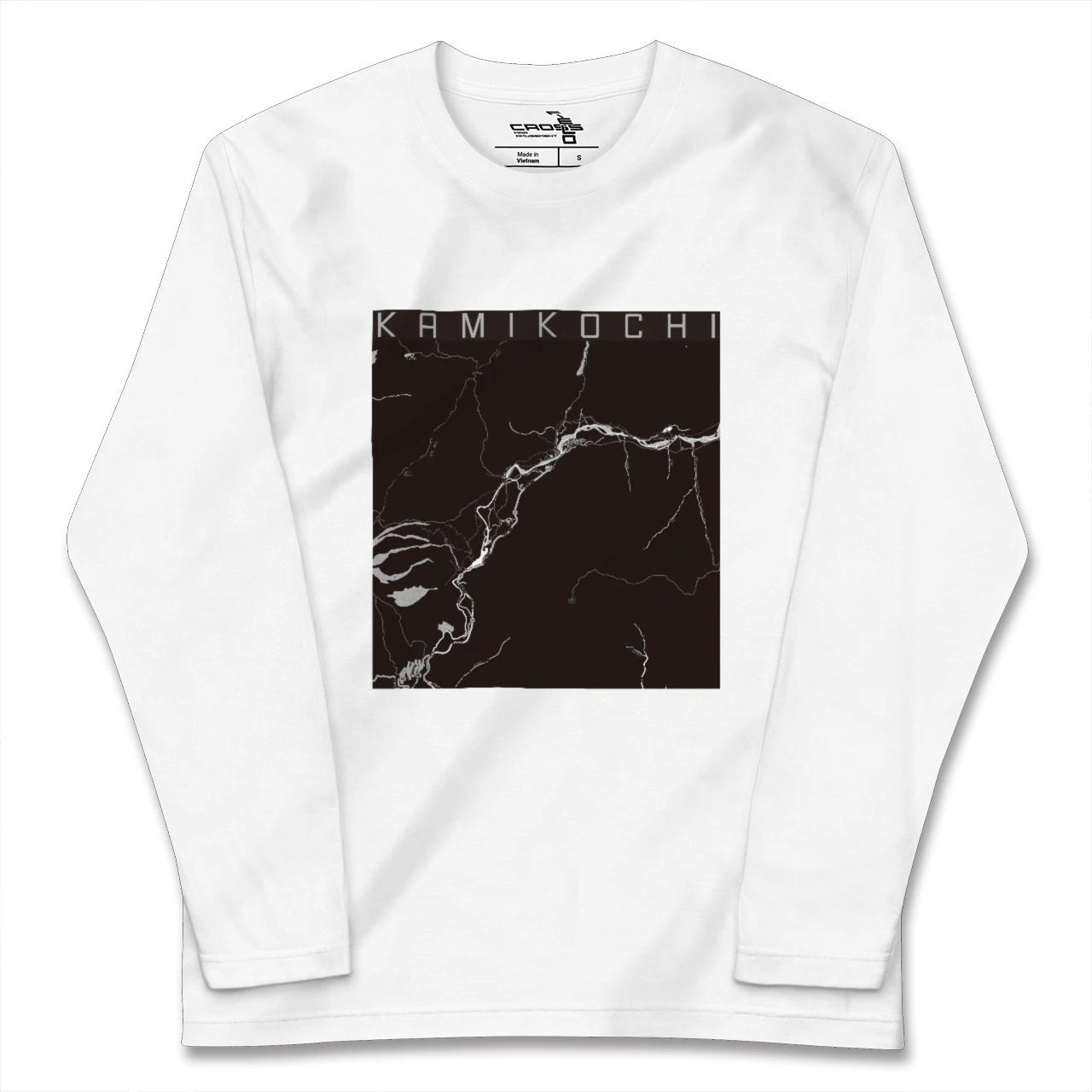 【上高地(長野県)】地図柄ロングスリーブTシャツ