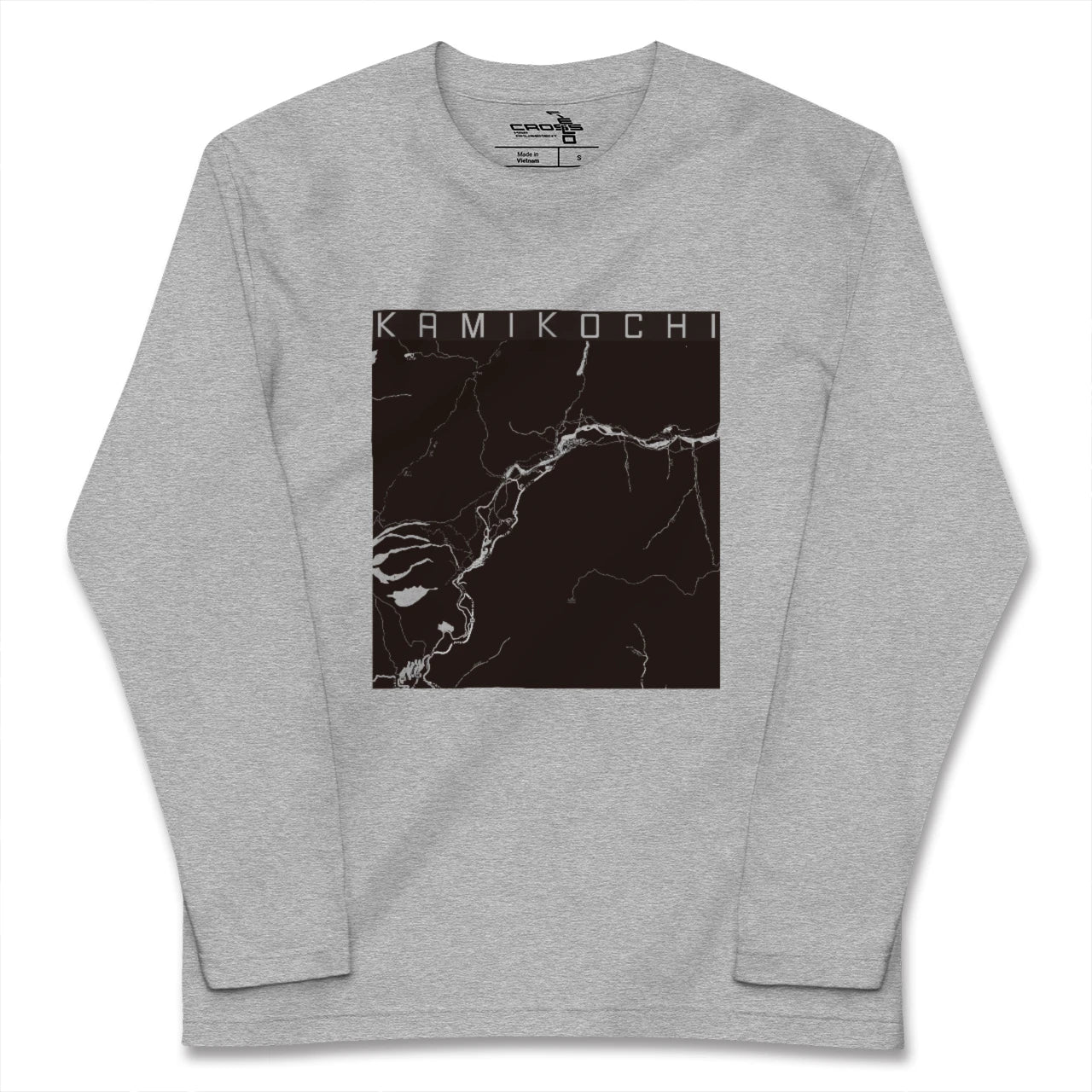 【上高地(長野県)】地図柄ロングスリーブTシャツ