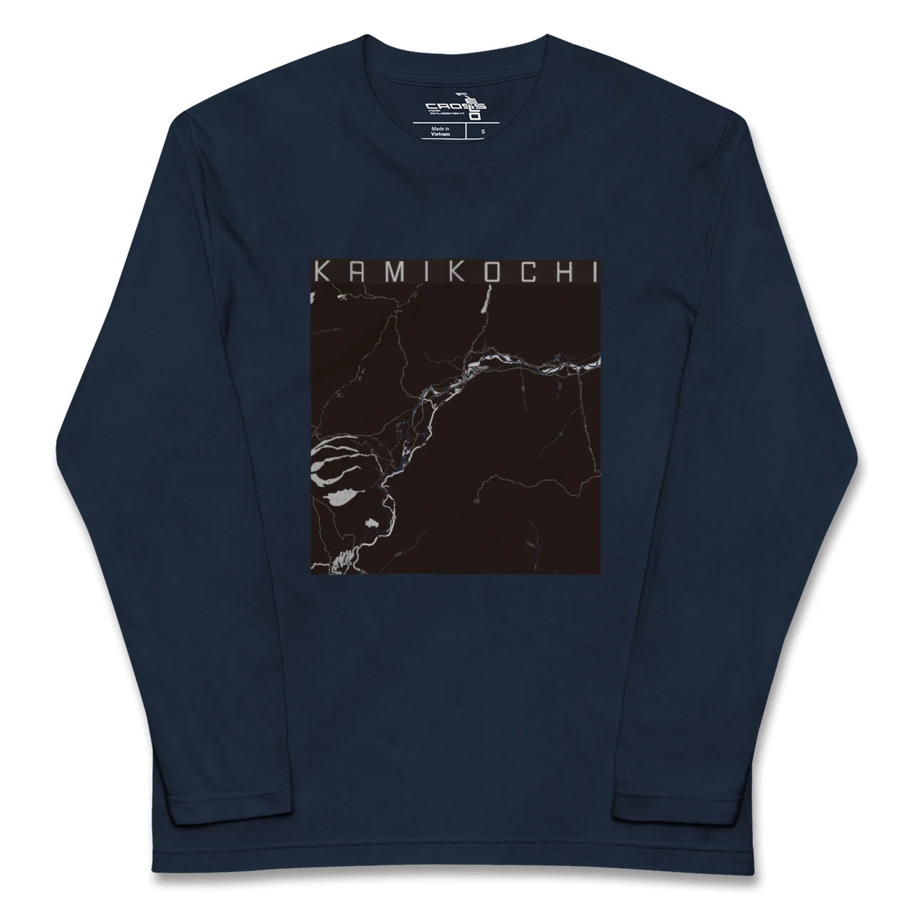 【上高地(長野県)】地図柄ロングスリーブTシャツ