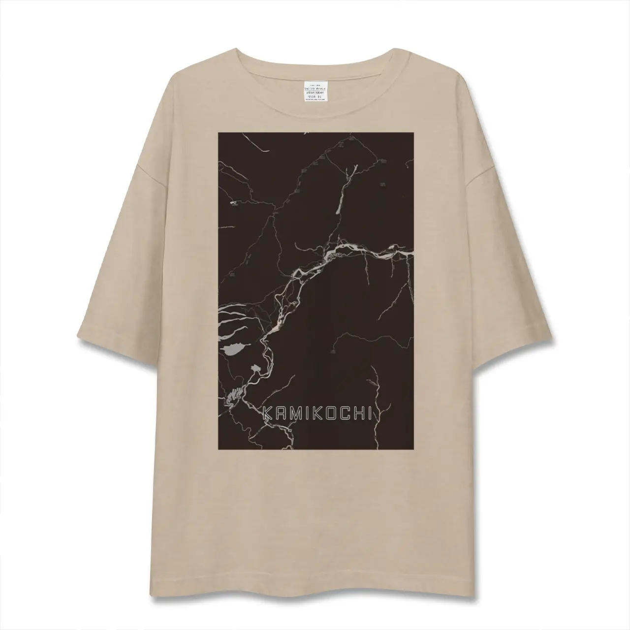 【上高地(長野県)】地図柄ビッグシルエットTシャツ