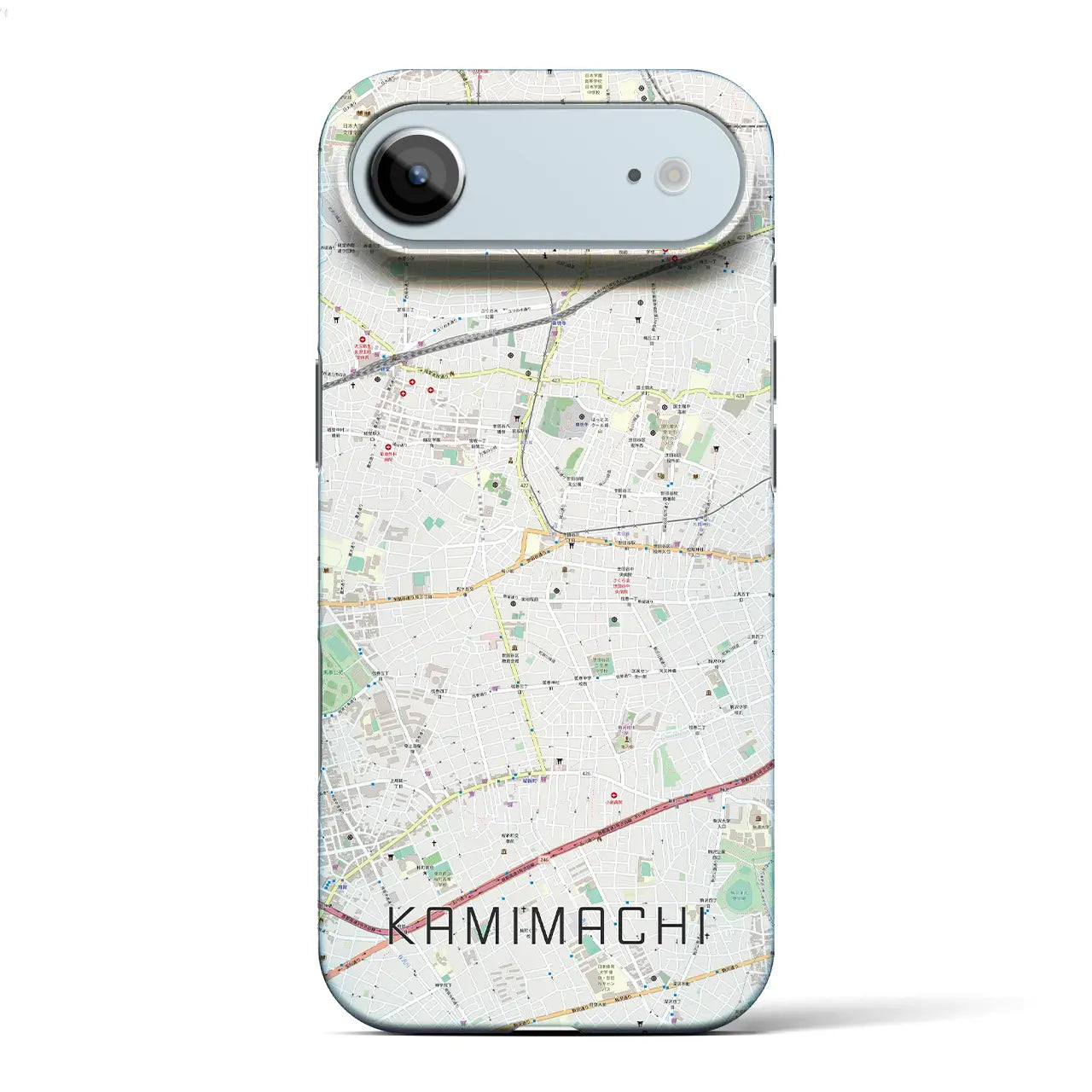 【上町(東京都)】地図柄iPhoneケース(バックカバータイプ)