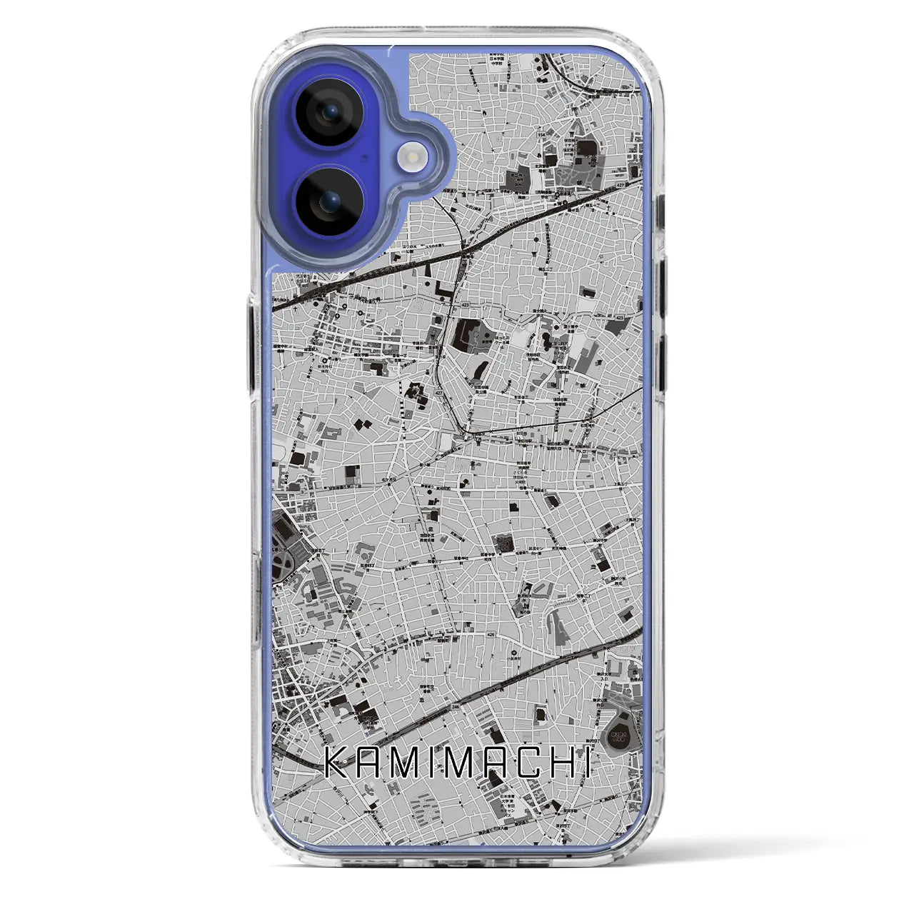 【上町(東京都)】地図柄iPhoneケース(MagSafeタイプ)