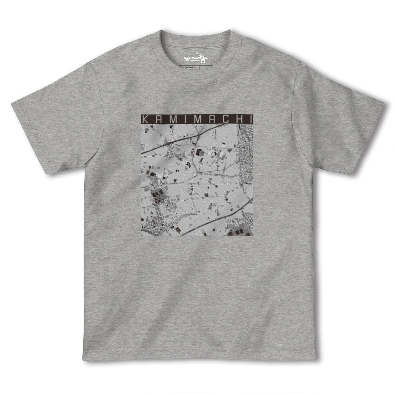 【上町(東京都)】地図柄ヘビーウェイトTシャツ