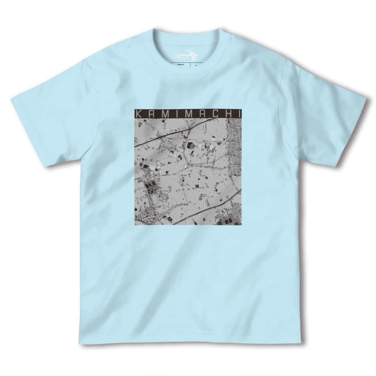 【上町(東京都)】地図柄ヘビーウェイトTシャツ