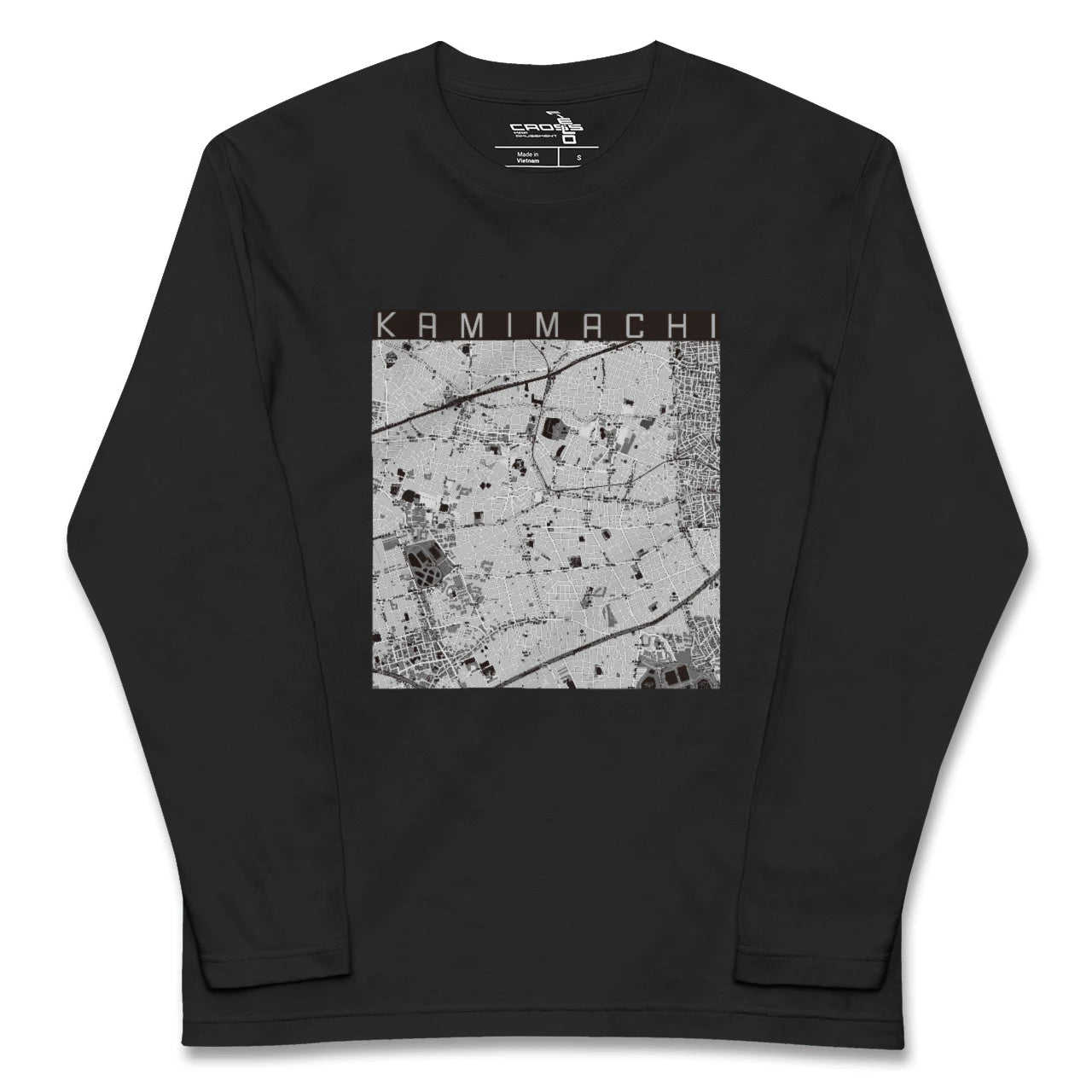 【上町(東京都)】地図柄ロングスリーブTシャツ