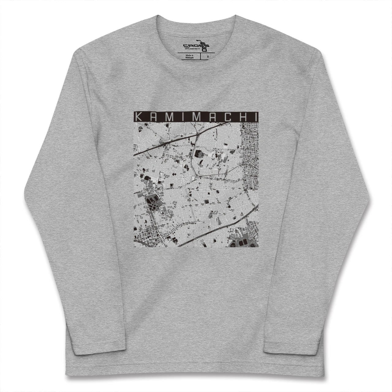 【上町(東京都)】地図柄ロングスリーブTシャツ