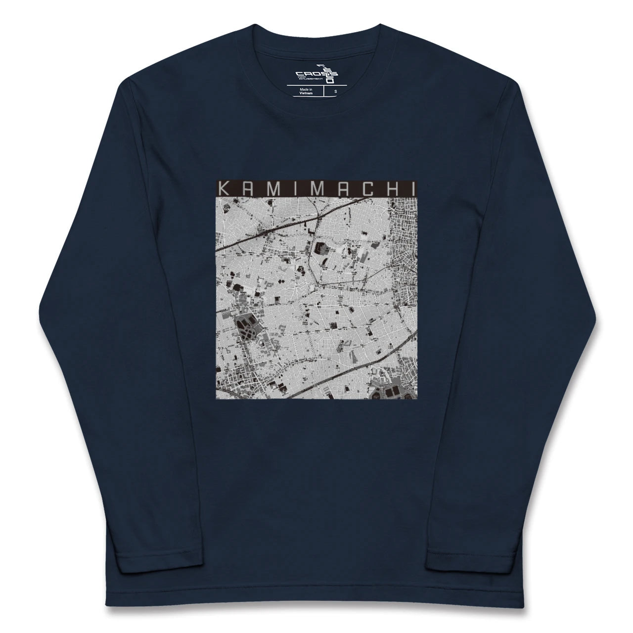 【上町(東京都)】地図柄ロングスリーブTシャツ