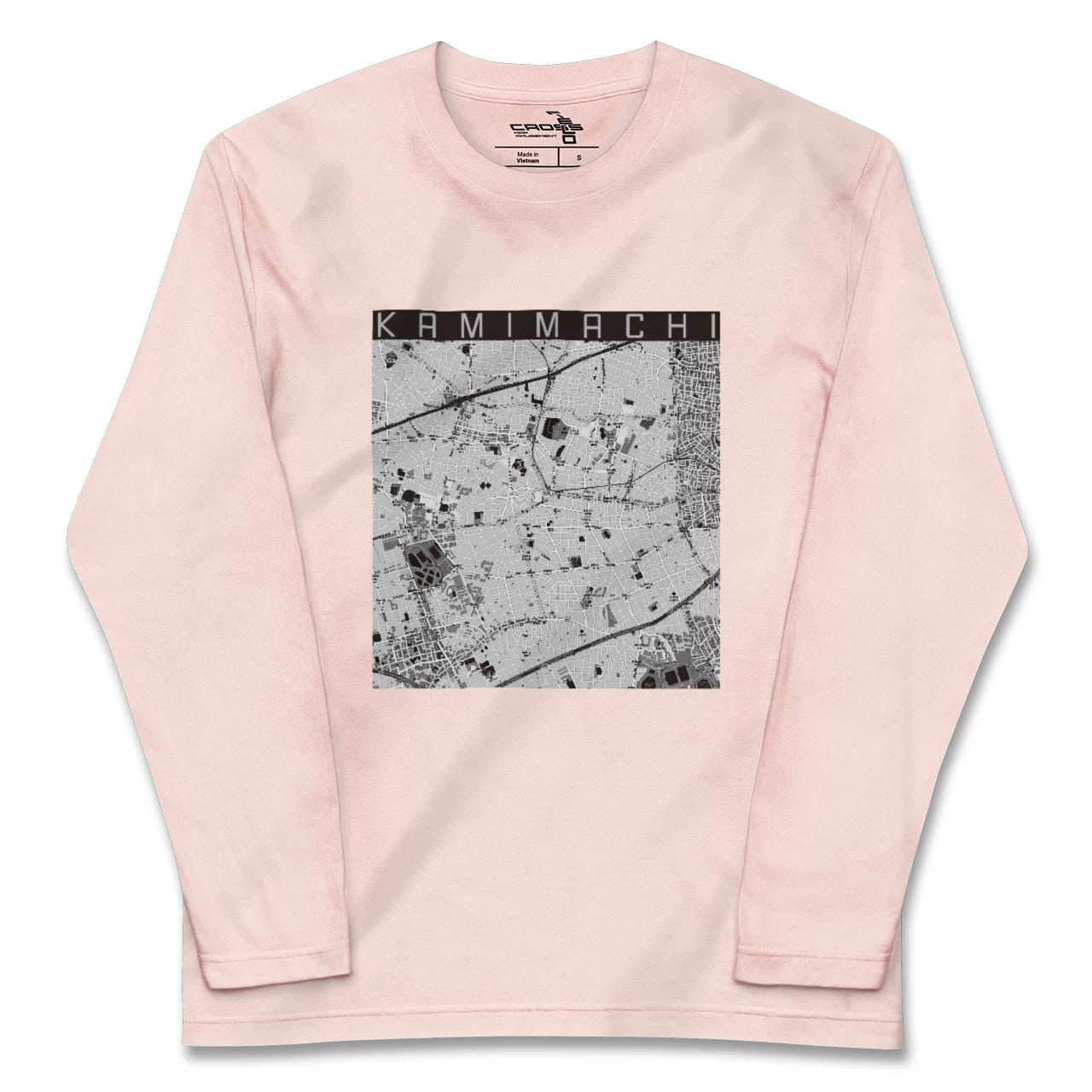 【上町(東京都)】地図柄ロングスリーブTシャツ