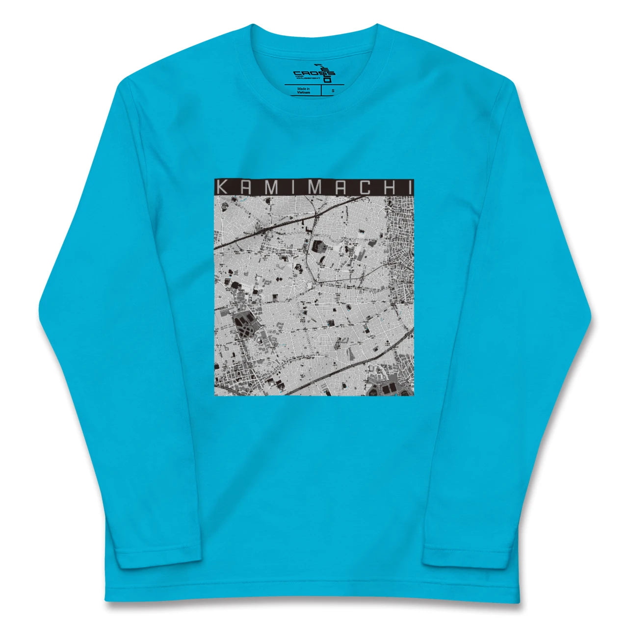 【上町(東京都)】地図柄ロングスリーブTシャツ