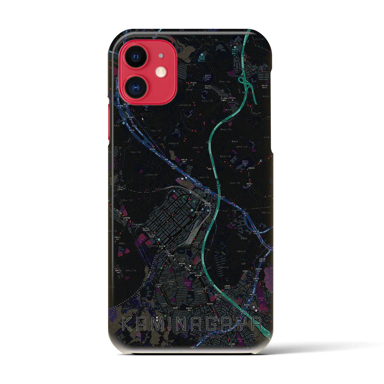 【上永谷(神奈川県)】地図柄iPhoneケース(バックカバータイプ)